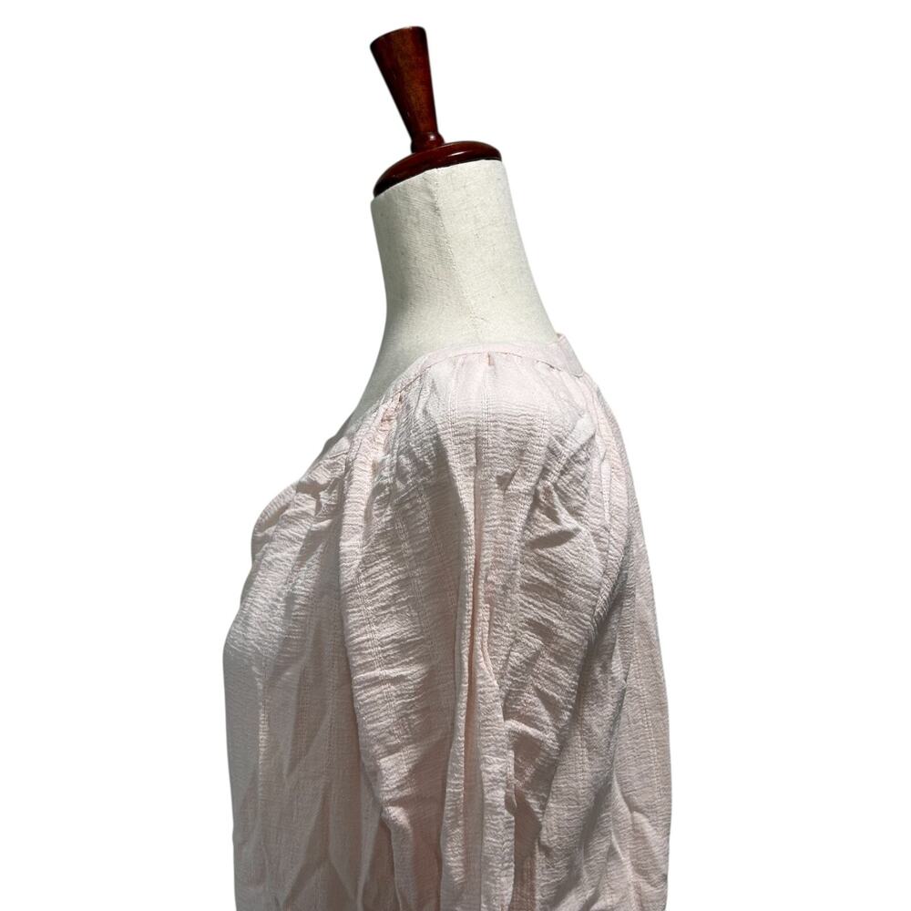 Cynthia Rowley Women's Top Size Large Blush Pink Cotton Blouse Shirt Boho Preppy - Picture 4 of 10